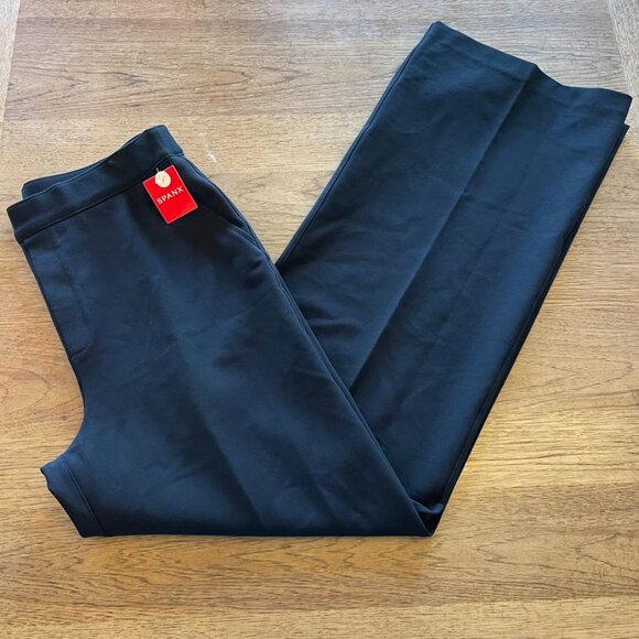 Spanx Black X-LARGE TALL SPANXsupersmooth™ PerfectFit Ponte Wide Leg Pant 400 - Picture 1 of 3